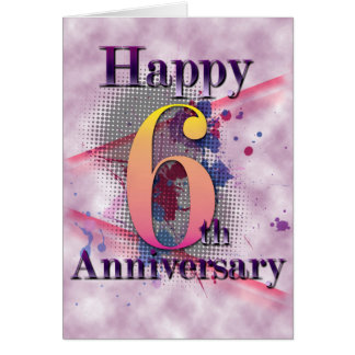 6th Year Anniversary Greeting Cards | Zazzle UK