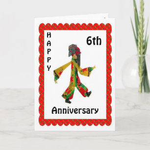 Happy 6th Anniversary Card