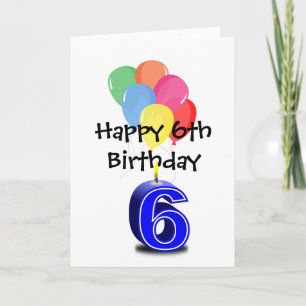 Happy 6th Birthday Card