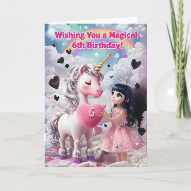 Happy 6th Birthday Card (Front)