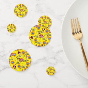 Happy 6th Birthday Confetti, #6 Yellow Confetti