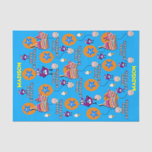 Happy 6th Birthday Tissue Paper #6 Blue