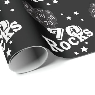 Happy 70th Birthday -70 Rocks Wrapping Paper