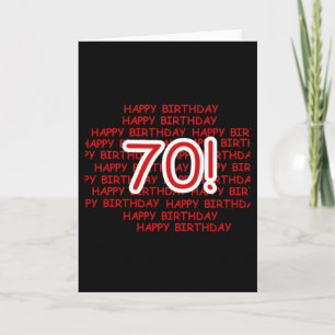 Happy 70th Birthday Card