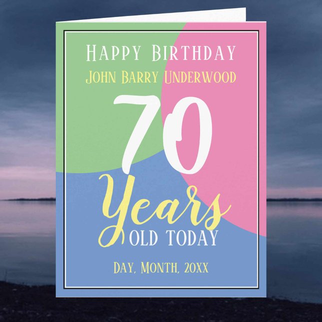 Happy 70th Birthday Card (Creator Uploaded)