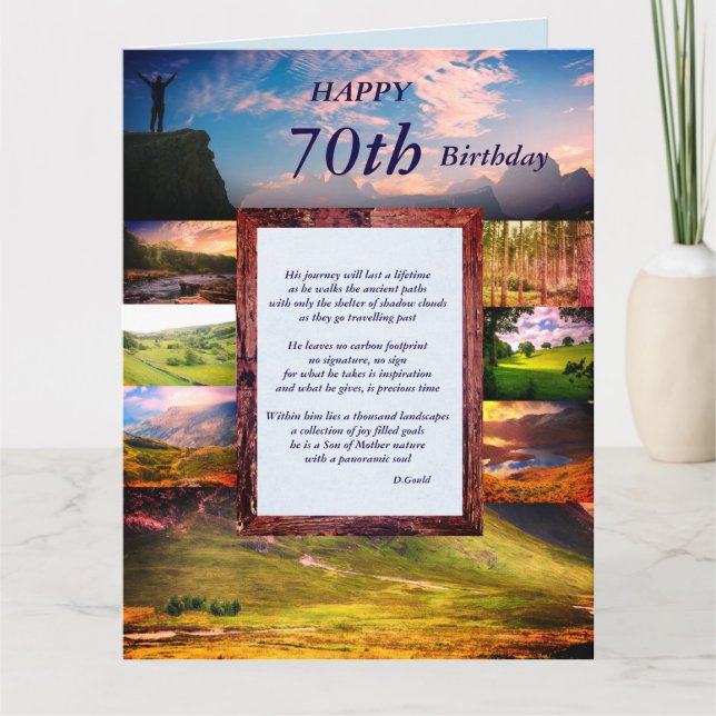 Happy 70th Birthday Card (Front)