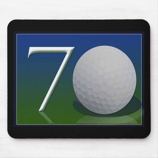 Happy 70th Birthday for golf nut Mouse Mat (Front)