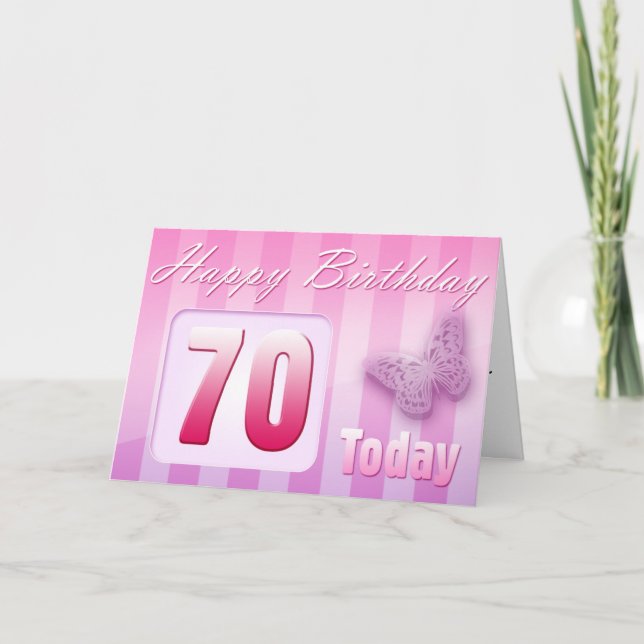 Happy 70th Birthday Grand Mother Great-Aunt Mum Card (Front)