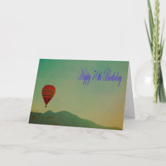 Happy 70th Birthday Hot Air Balloon Card