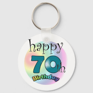 Happy 70th Birthday Key Ring