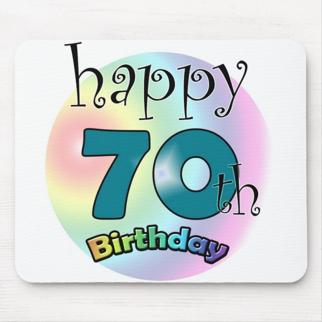 Happy 70th birthday mouse mat (Front)