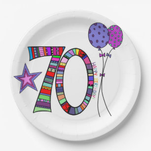 Happy 70th Birthday Paper Plates