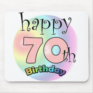 Happy 70th birthday (roze) mouse mat