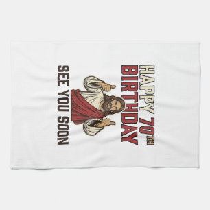 Happy 70th Birthday See You Soon Vintage Shirt Tea Towel