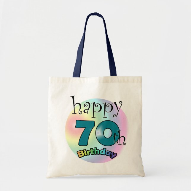 Happy 70th Birthday Tote Bag (Front)