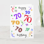 Happy 70th Birthday – Wowza! Folded Greeting Card<br><div class="desc">Happy 70th Birthday – Wowza! Send your friend or family member this fun card to celebrate this milestone birthday.  A fun card to celebrate someone’s 70th birthday!</div>