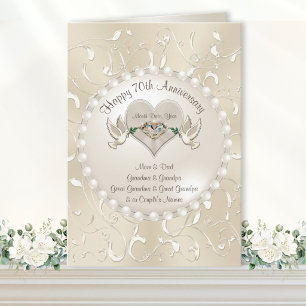 Happy 70th Wedding Anniversary Cards for Parents