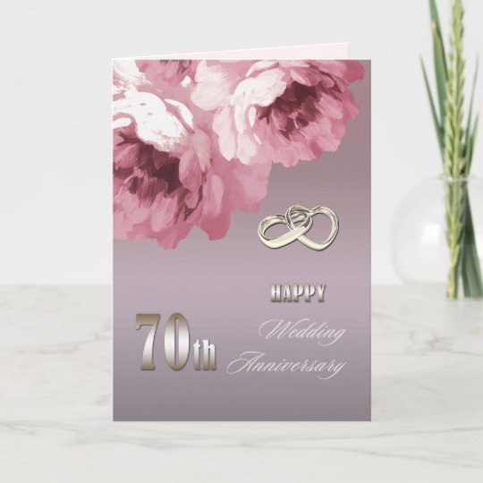 Happy 70th  Wedding  Anniversary  Greeting  Cards  Zazzle co uk 