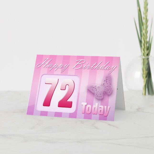 Happy 72nd Birthday Grand Mother Great-Aunt Mum Card (Front)