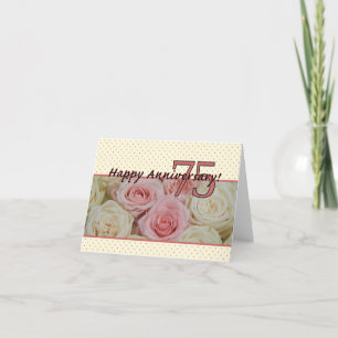 Happy 75th Anniversary roses Card