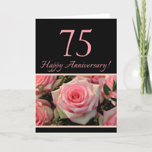 Happy 75th Anniversary roses Card