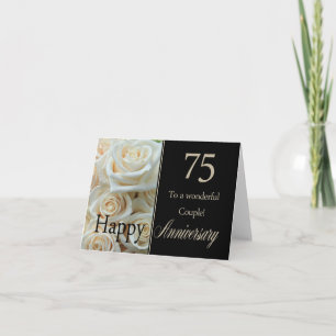 Happy 75th Anniversary roses Card