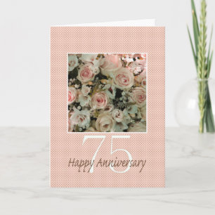 Happy 75th Anniversary roses Card