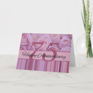 Happy 75th Anniversary roses Card