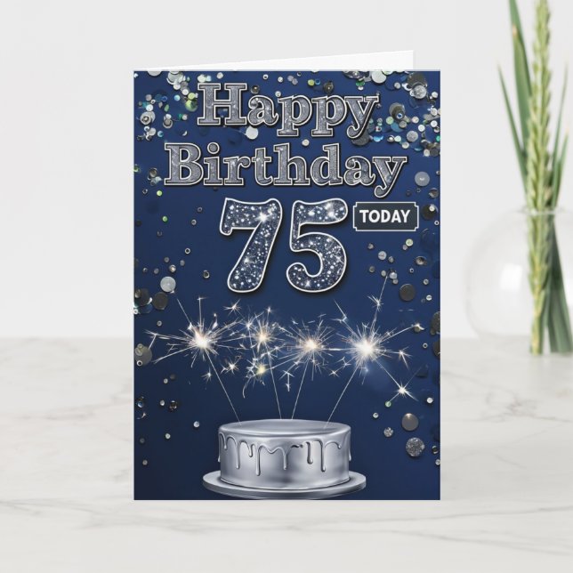 Happy 75th Birthday Card (Front)
