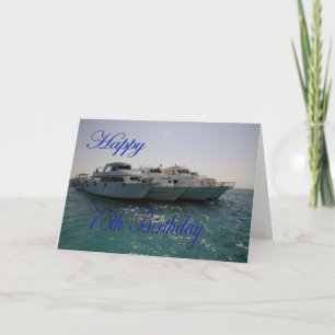 Happy 75th Birthday Dive boats Card
