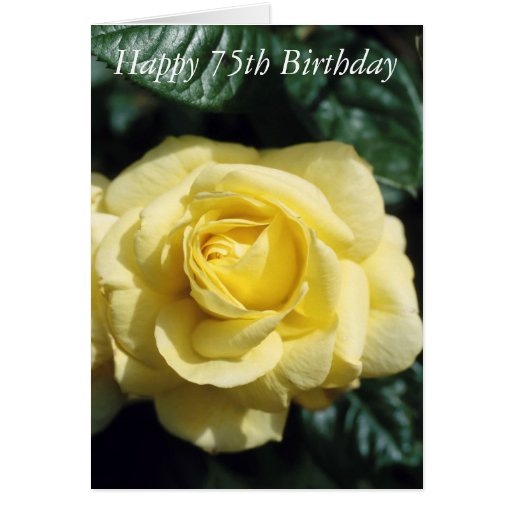 Happy 75th Birthday Flower Card | Zazzle