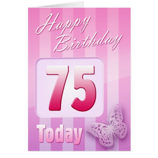 Happy 75th Birthday Grand Mother Great-Aunt Mum Greeting Card | Zazzle