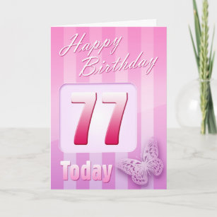 Happy 77th Birthday Grand Mother Great-Aunt Mum Card