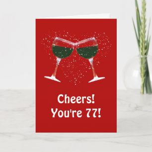 Happy 77th Birthday with Wine Card