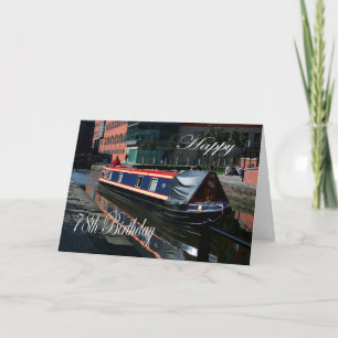 Happy 78th Birthday canal boat Card