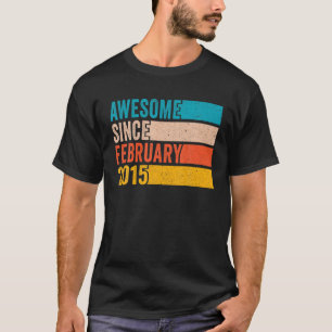 Happy 7Th Birthday 7 Year Old Awesome Since Februa T-Shirt