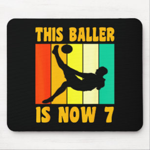 Happy 7th Birthday 7 Year Old Vintage Soccer 7th B Mouse Mat