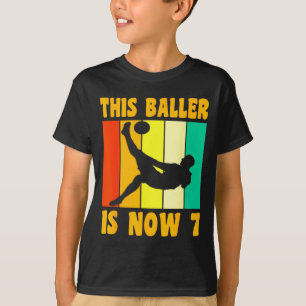 Happy 7th Birthday 7 Year Old Vintage Soccer 7th B T-Shirt