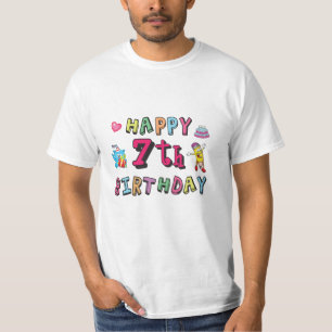 Happy 7th Birthday 7 year old wishes T-Shirt
