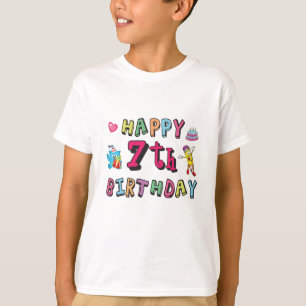 Happy 7th Birthday 7 year old wishes T-Shirt