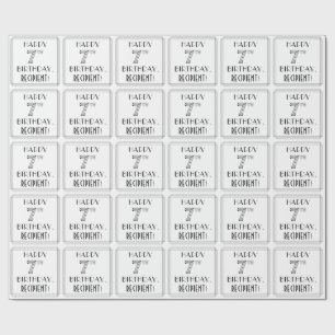 HAPPY 7TH BIRTHDAY; Art Deco Style; Custom Name Wrapping Paper