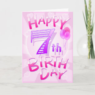 Happy 7th Birthday Card