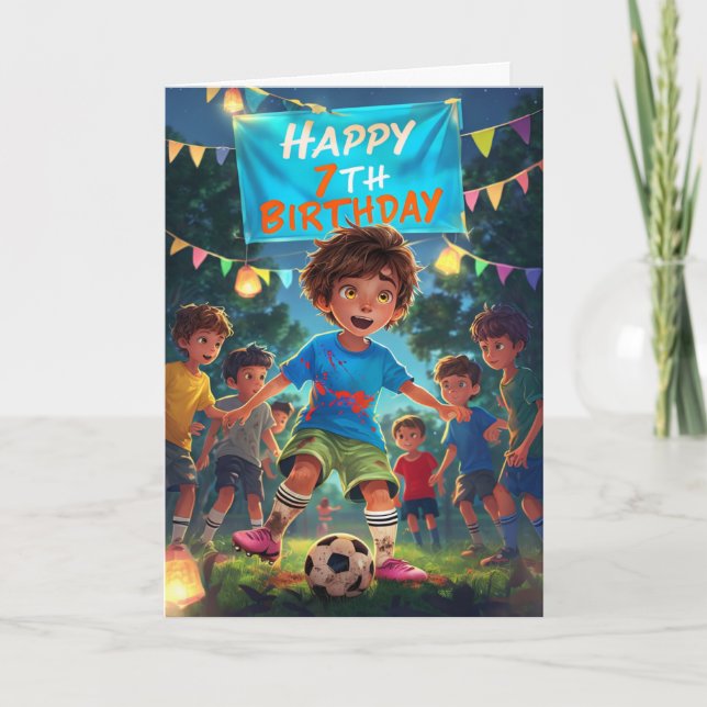 Happy 7th Birthday Card (Front)