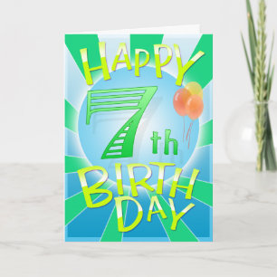 Happy 7th Birthday Card