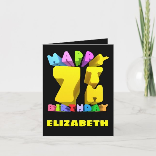 Happy 7th Birthday Card (Front)