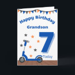 Happy 7th Birthday Grandson Card<br><div class="desc">A colourful birthday card for any 7 year old Grandson!</div>
