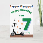 Happy 7th Birthday Son Card<br><div class="desc">A fun birthday card for your Son on his special day.</div>