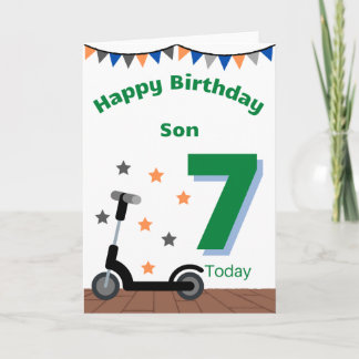 Happy 7th Birthday Son Card