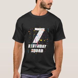 Happy 7th Birthday Squad Happy 7 Year Old Birthday T-Shirt