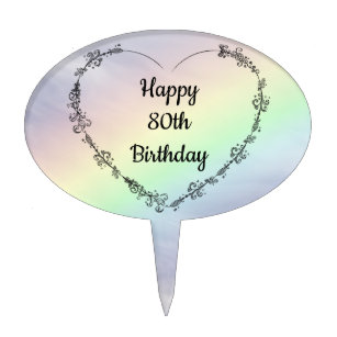 Happy 80th Birthday Cake Pick